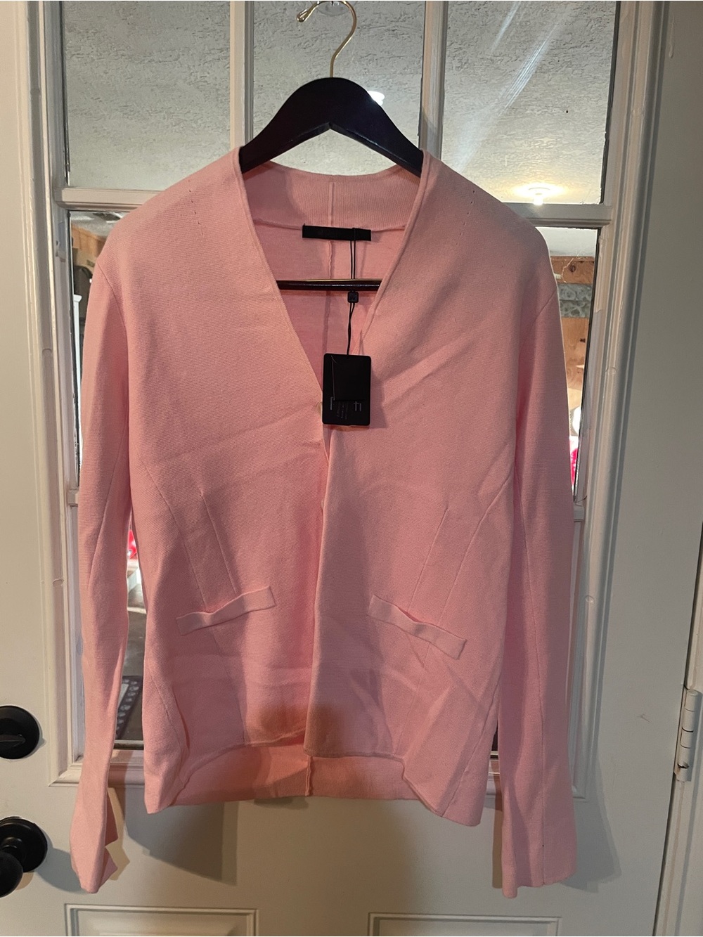 Raffi Blush Pink V-Neck Women's Cardigan